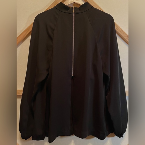 Robert Rodriguez Illusion Open Back Black Blouse Sz L - Picture 5 of 11